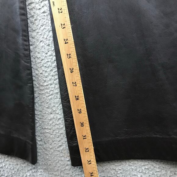 Vintage E3 Etcetera Pants Womens 8 Black Leathe Pants - Picture 7 of 11